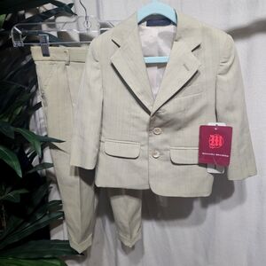 3T Makaveli Branded 2 Piece Tan Suit NWT